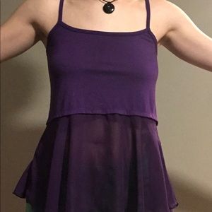 Bongo purple sheer crop top